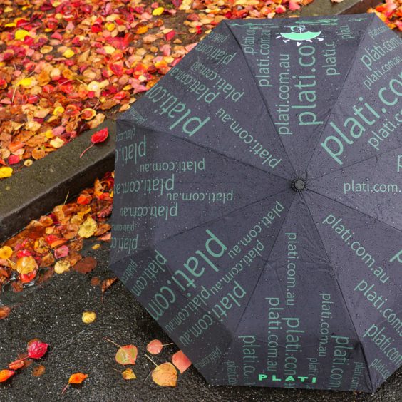 PLATI umbrellas in Melbourne Autumn